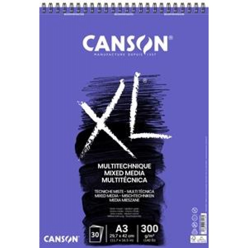 Canson Μπλοκ XL Mix Media A3 300g 30φ