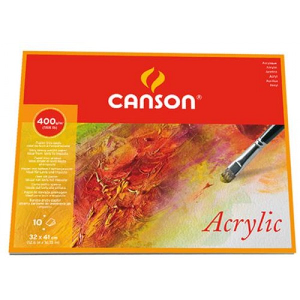 Canson Μπλοκ για Ακρυλικό 400g 32x41cm 10φ Canson Μπλοκ για Ακρυλικό 400g 32x41cm 10φ