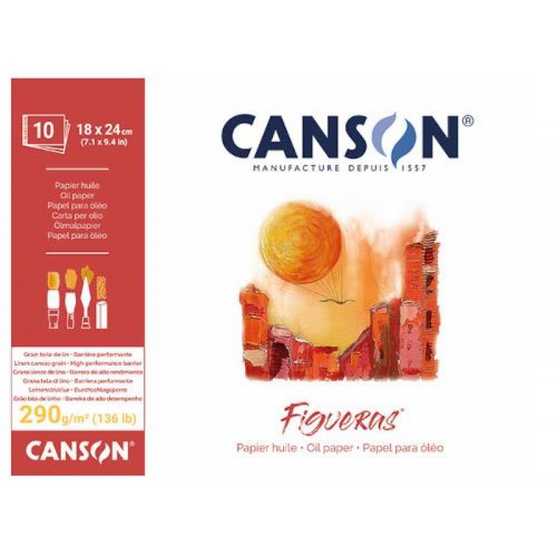 Canson Μπλοκ Figueras Oil/Acrylic 290g 18x24cm 10φ