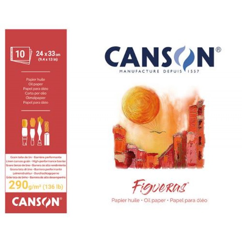 Canson Μπλοκ Figueras Oil/Acrylic 290g 24x33cm 10φ