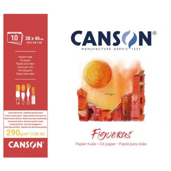 Canson Μπλοκ Figueras Oil/Acrylic 290g 38x46cm 10φ Canson Μπλοκ Figueras Oil/Acrylic 290g 38x46cm 10φ