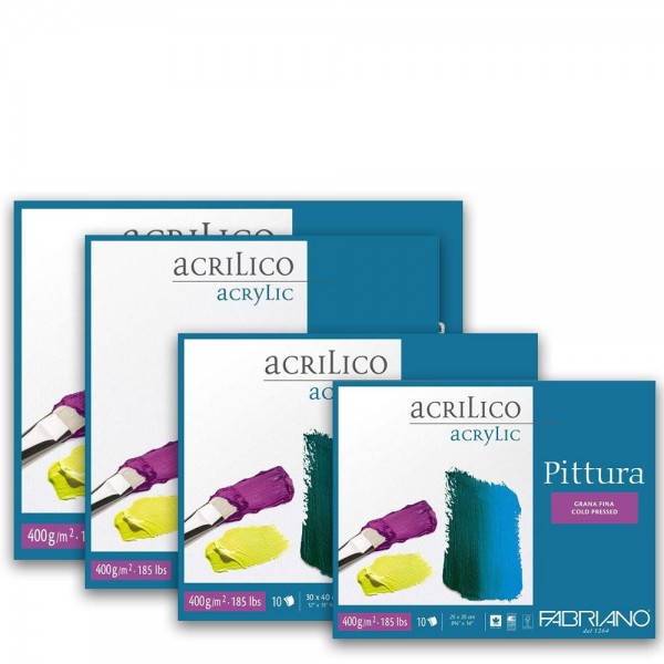 Fabriano Μπλοκ για Ακρυλικά Pittura 400g 25x35cm 10φ Fabriano Μπλοκ για Ακρυλικά Pittura 400g 25x35cm 10φ