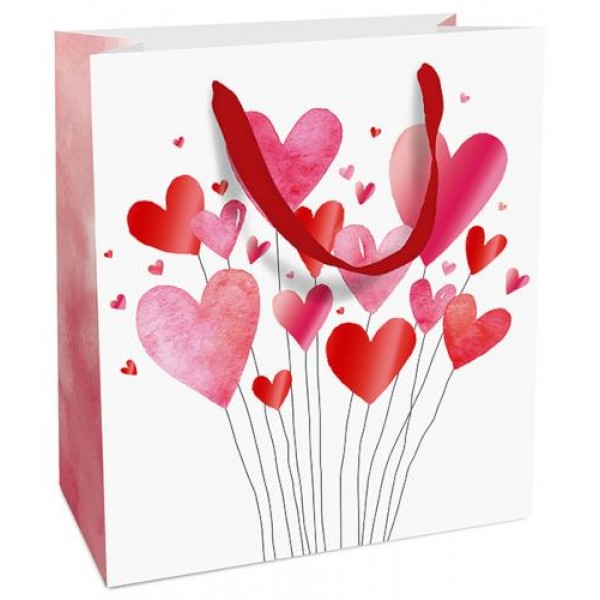 Σακούλα δώρου 18x21x8 cm Lovely Hearts
