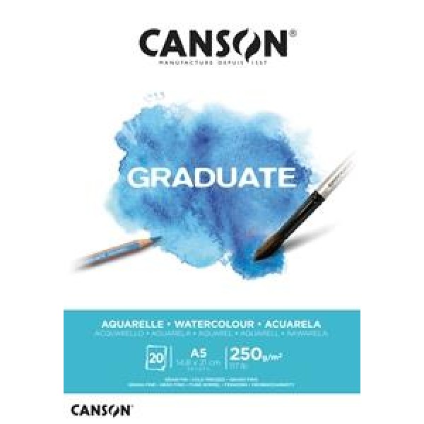 Canson Μπλοκ Ακουαρέλας Graduate A5 250gr 20φ Canson Μπλοκ Ακουαρέλας Graduate A5 250gr 20φ