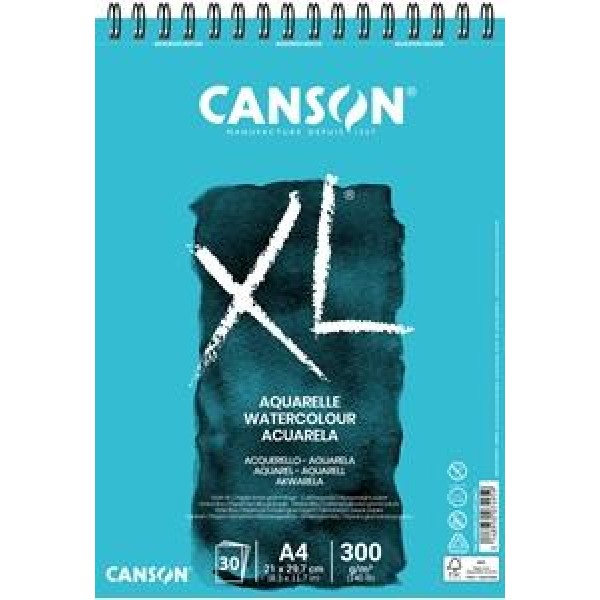 Canson Μπλοκ XL Watercolour A4 300gr 30φ Canson Μπλοκ XL Watercolour A4 300gr 30φ