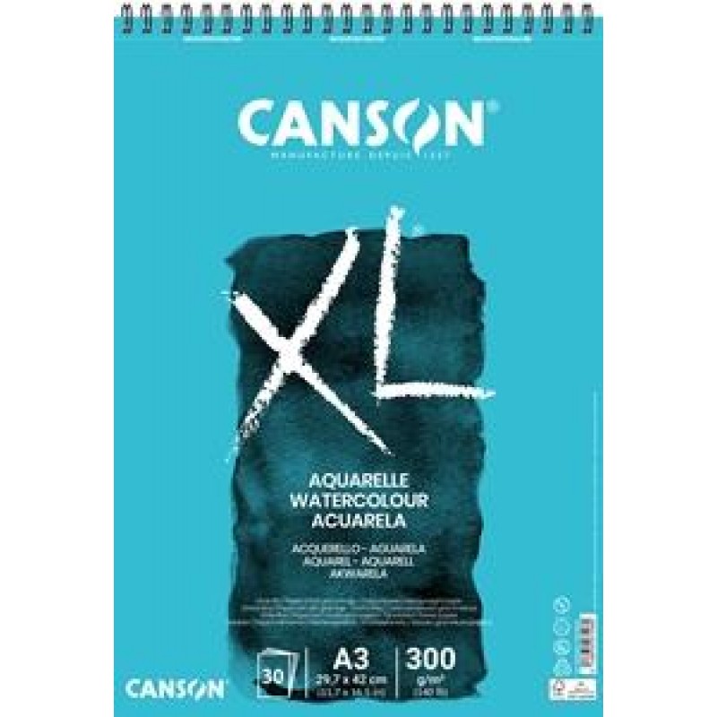 Canson Μπλοκ XL Watercolour A3 300gr 30φ