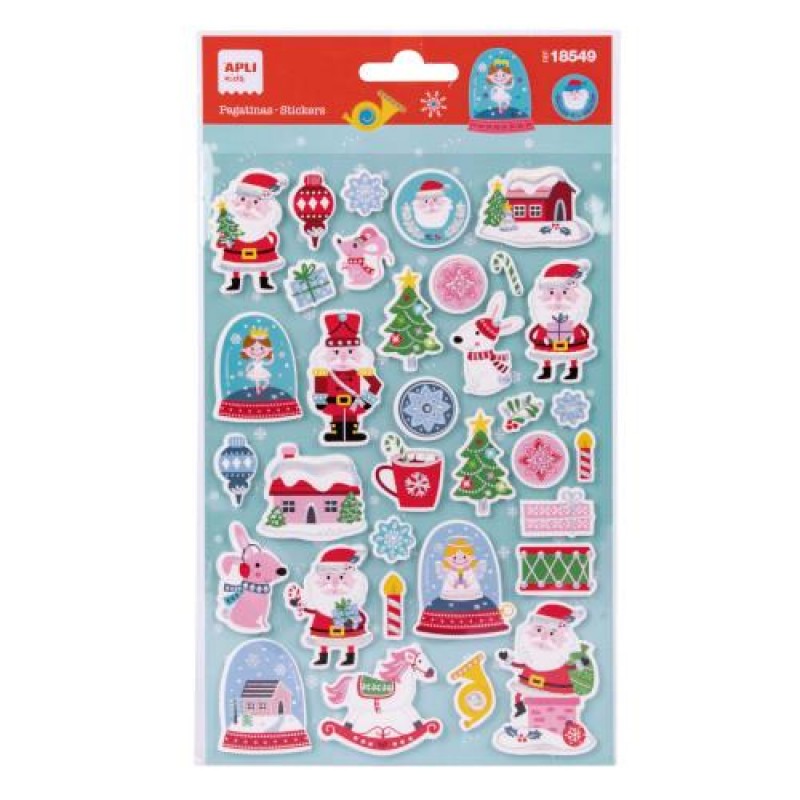 Apli Christmas Stickers EVA Foam - Snowballs