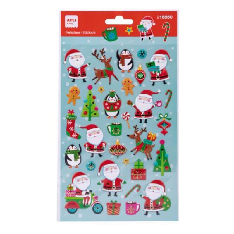 Apli Christmas stickers - Vespa Santa Claus