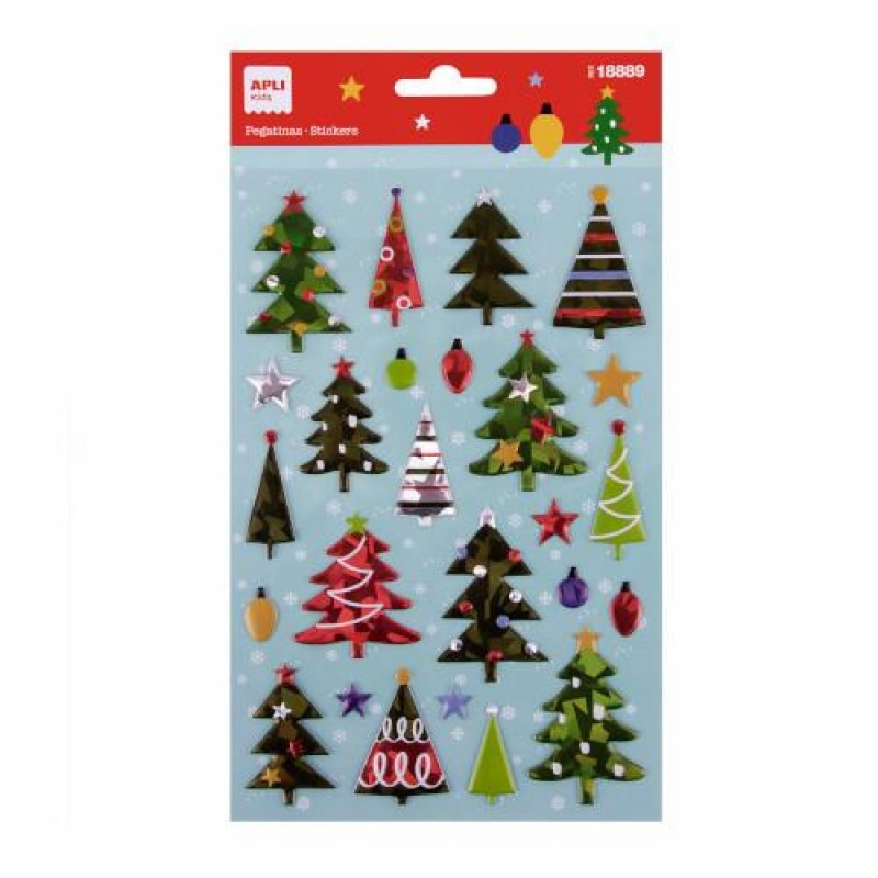 Apli Christmas stickers - Xmas tree 25τεμ