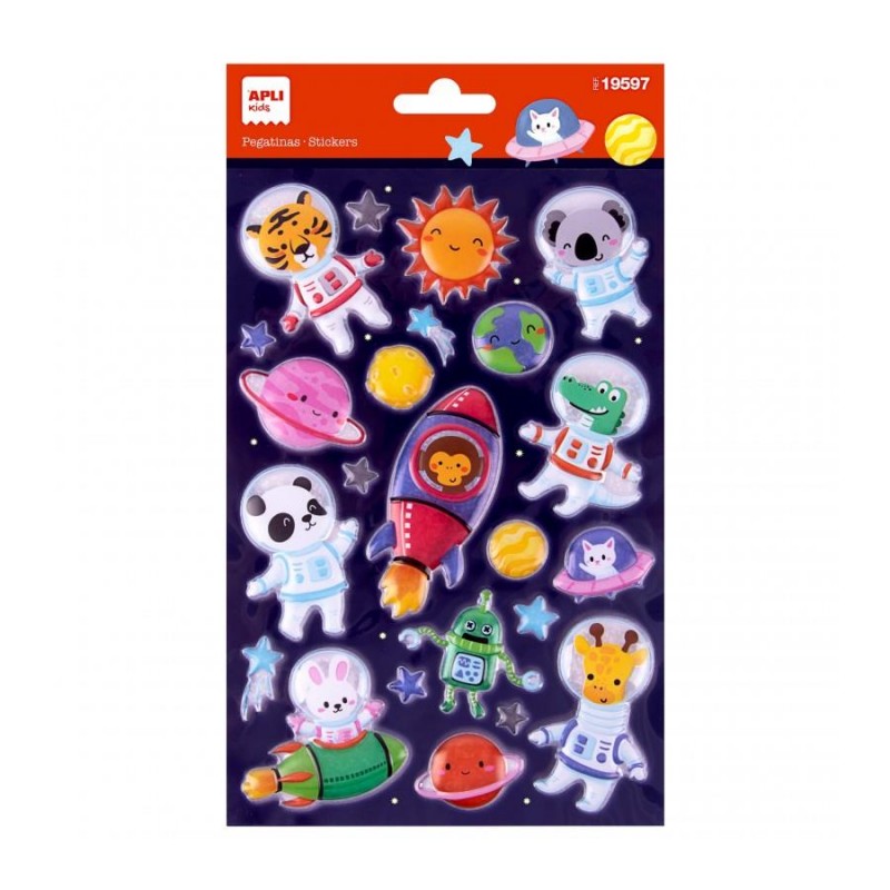 Apli 23 Maxi stickers Space animals