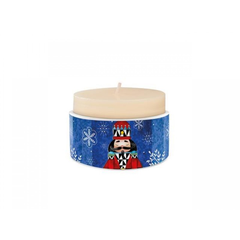 Candleholder Christmas Nutcracker 8x4cm