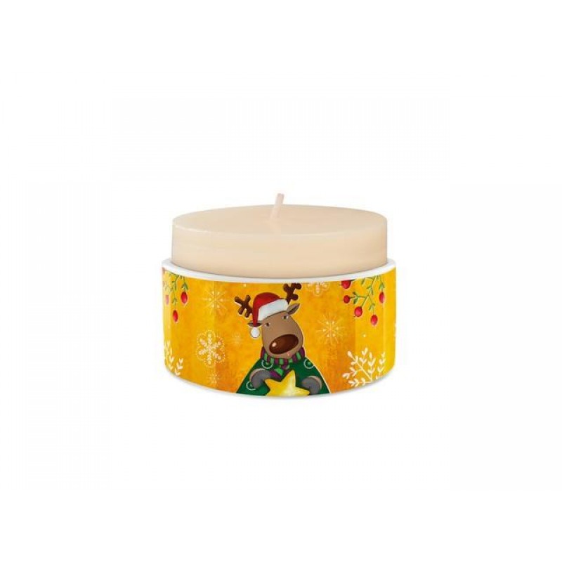 Candleholder Christmas Reindeer 8x4cm