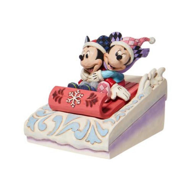 Disney Mickey and Minnie Sledding 11.5cm