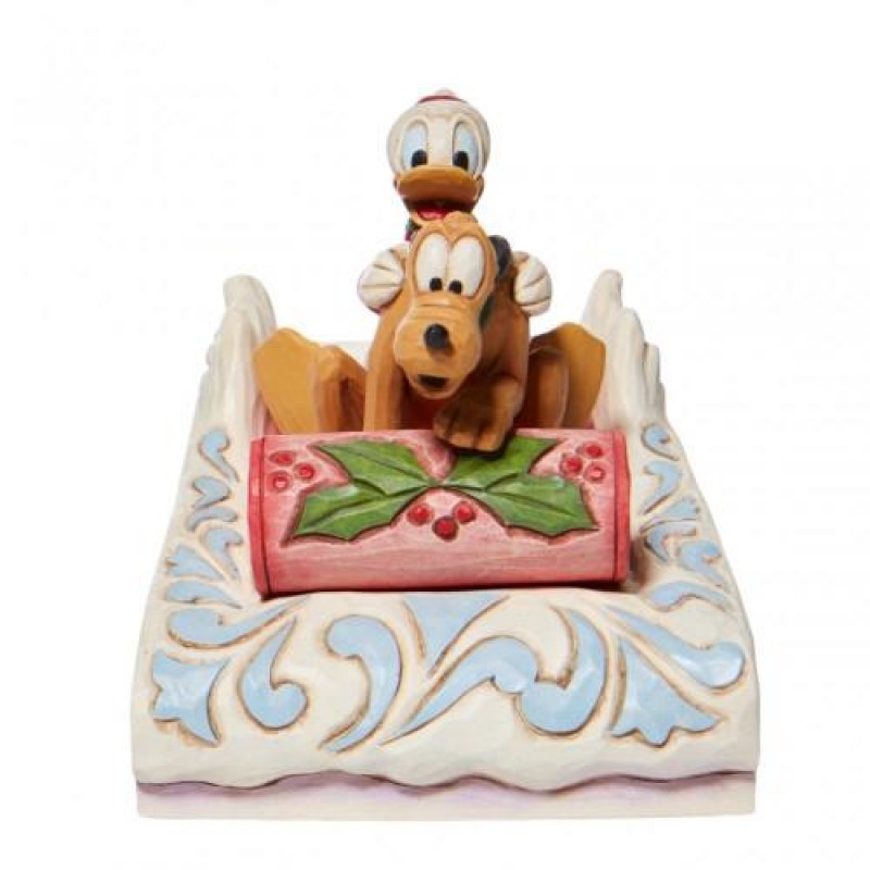 Disney Donald and Pluto Sledding 11.5cm