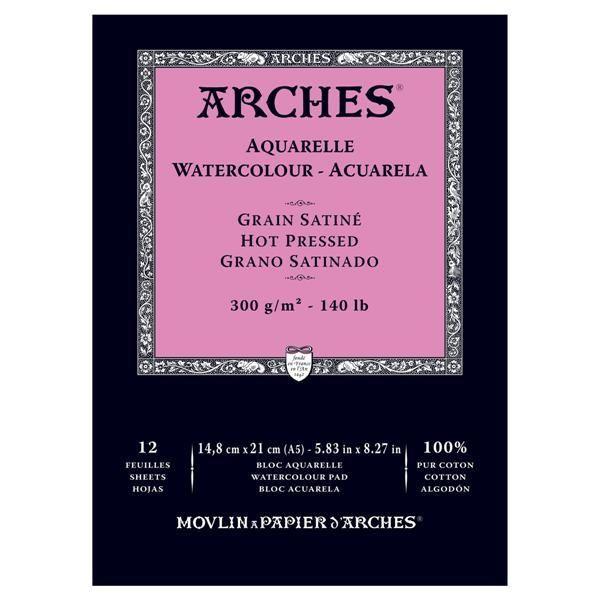 Μπλοκ Ακουαρέλας Arches HP 300g A5 14,8x21cm 12φ Μπλοκ Ακουαρέλας Arches HP 300g A5 14,8x21cm 12φ
