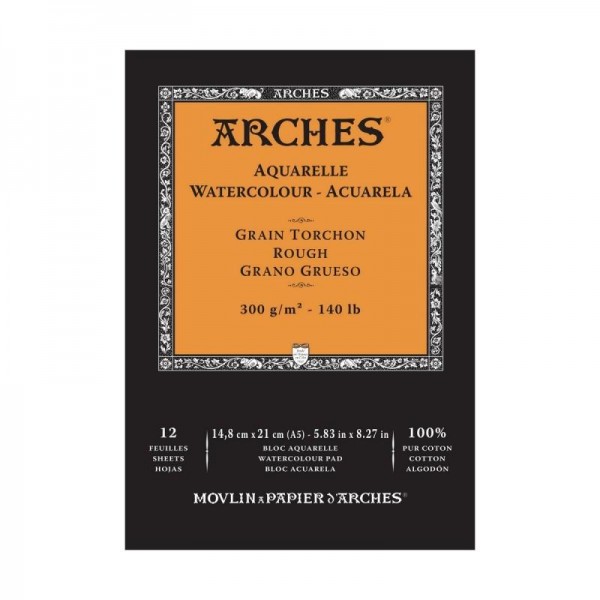 Μπλοκ Ακουαρέλας Arches RG 300g A5 14,8x21cm 12φ Μπλοκ Ακουαρέλας Arches RG 300g A5 14,8x21cm 12φ