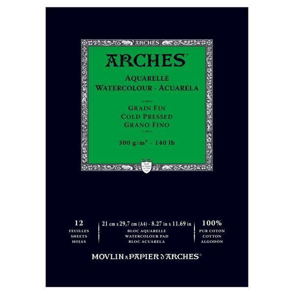 Μπλοκ Ακουαρέλας Arches CP 300gr A4 21x29.7cm 12φ Μπλοκ Ακουαρέλας Arches CP 300gr A4 21x29.7cm 12φ