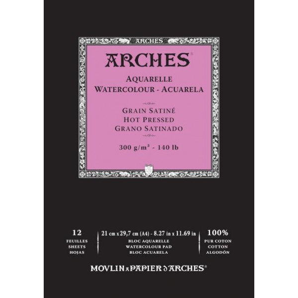 Μπλοκ Ακουαρέλας Arches HP 300gr A4 21x29.7cm 12φ Μπλοκ Ακουαρέλας Arches HP 300gr A4 21x29.7cm 12φ