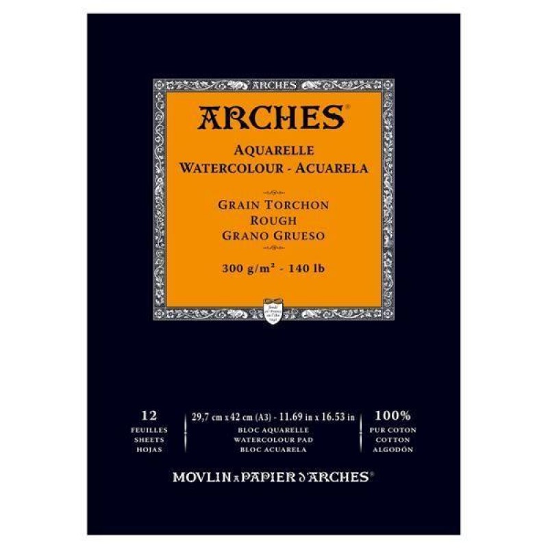 Μπλοκ Ακουαρέλας Arches RG 300gr A3 29,7x42cm 12φ