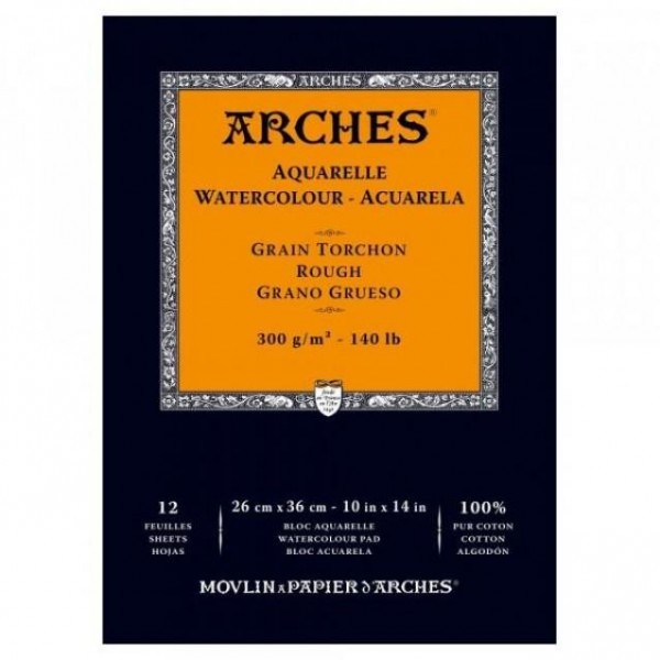 Μπλοκ Ακουαρέλας Arches RG 300gr 26x36cm 12φ Μπλοκ Ακουαρέλας Arches RG 300gr 26x36cm 12φ