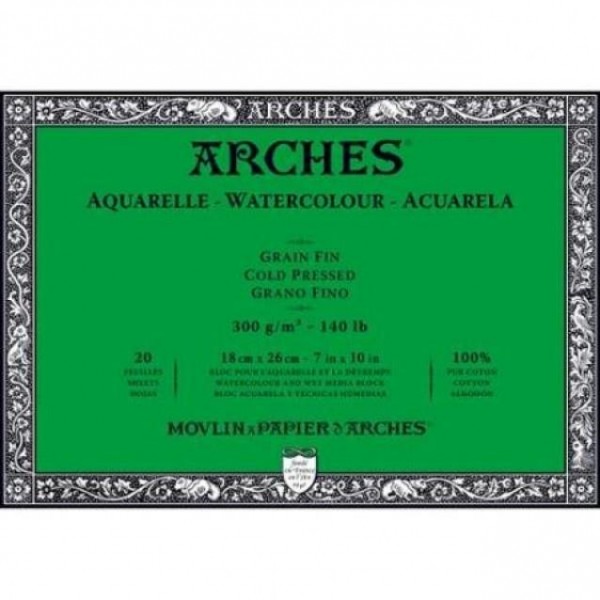Μπλοκ Ακουαρέλας Arches CP 300g 18x26cm 20φ Μπλοκ Ακουαρέλας Arches CP 300g 18x26cm 20φ