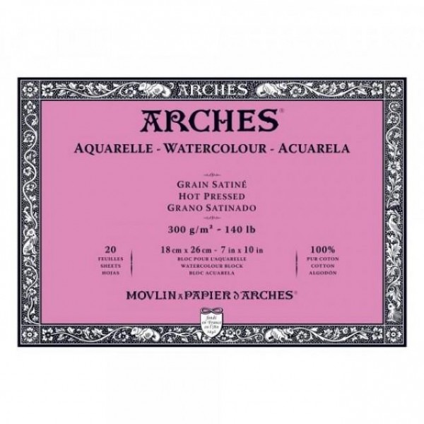 Μπλοκ Ακουαρέλας Arches HP 300g 18x26cm 20φ Μπλοκ Ακουαρέλας Arches HP 300g 18x26cm 20φ