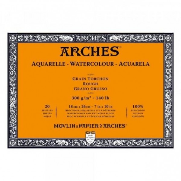 Μπλοκ Ακουαρέλας Arches RG 300g 18x26cm 20φ Μπλοκ Ακουαρέλας Arches RG 300g 18x26cm 20φ