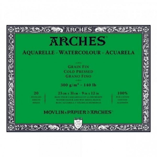 Μπλοκ Ακουαρέλας Arches CP 300g 23x31cm 20φ Μπλοκ Ακουαρέλας Arches CP 300g 23x31cm 20φ