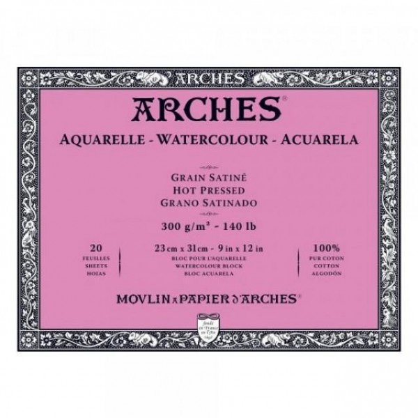 Μπλοκ Ακουαρέλας Arches HP 300g 23x31cm 20φ Μπλοκ Ακουαρέλας Arches HP 300g 23x31cm 20φ