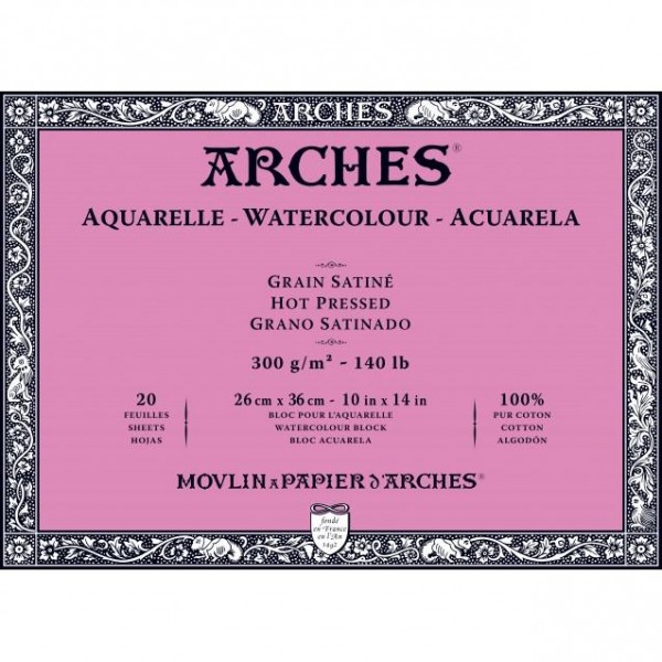 Μπλοκ Ακουαρέλας Arches HP 300g 26x36cm 20φ Μπλοκ Ακουαρέλας Arches HP 300g 26x36cm 20φ