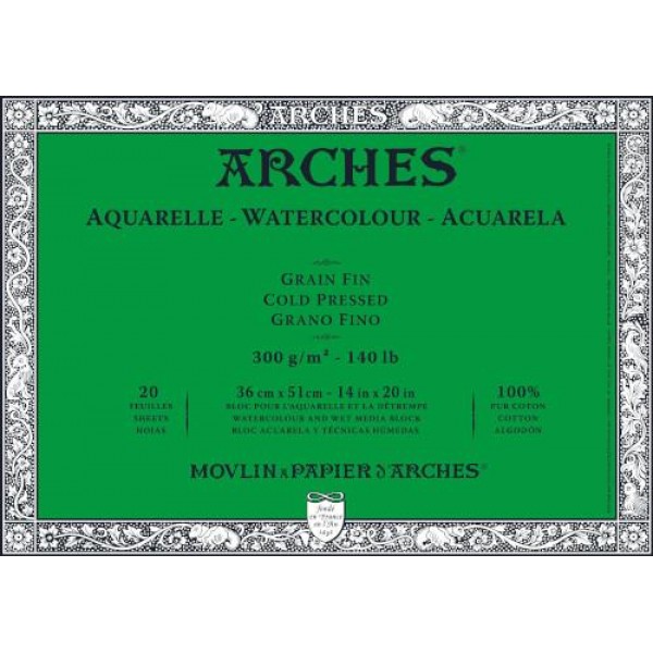 Μπλοκ Ακουαρέλας Arches CP 300g 36x51cm 20φ Μπλοκ Ακουαρέλας Arches CP 300g 36x51cm 20φ