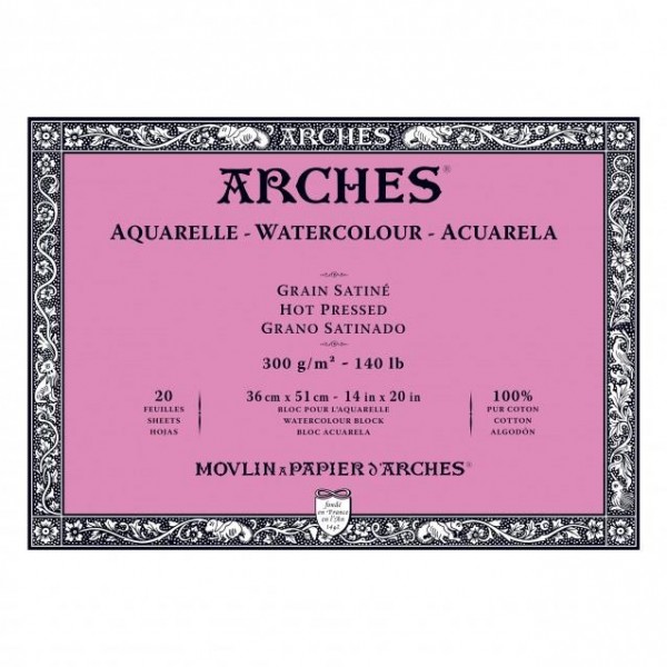 Μπλοκ Ακουαρέλας Arches HP 300g 36x51cm 20φ Μπλοκ Ακουαρέλας Arches HP 300g 36x51cm 20φ