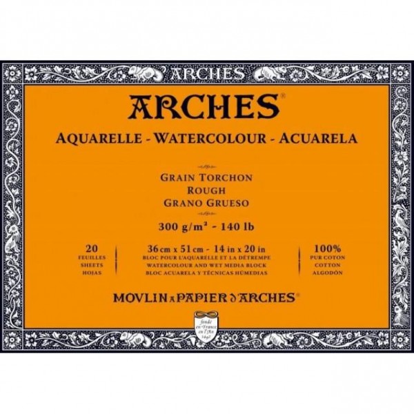 Μπλοκ Ακουαρέλας Arches RG 300g 36x51cm 20φ Μπλοκ Ακουαρέλας Arches RG 300g 36x51cm 20φ
