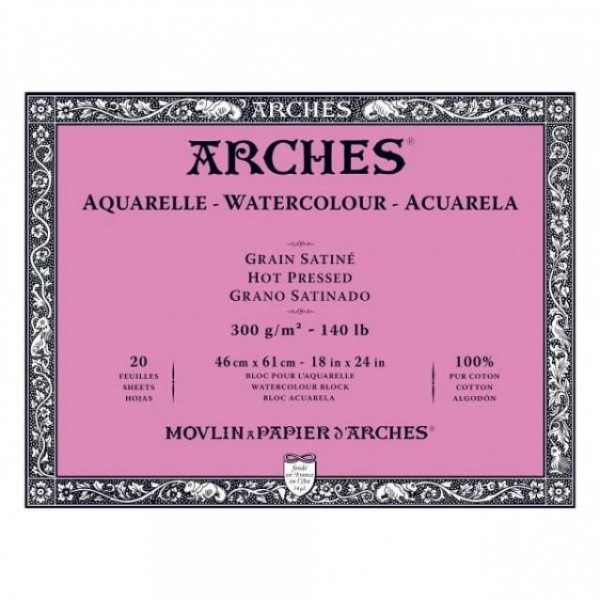 Μπλοκ Ακουαρέλας Arches HP 300g 46x61cm 20φ Μπλοκ Ακουαρέλας Arches HP 300g 46x61cm 20φ