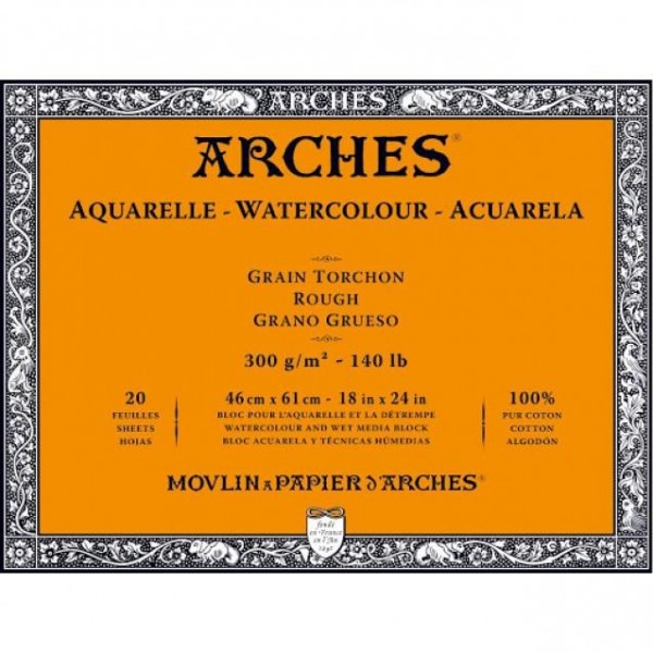 Μπλοκ Ακουαρέλας Arches RG 300g 46x61cm 20φ Μπλοκ Ακουαρέλας Arches RG 300g 46x61cm 20φ