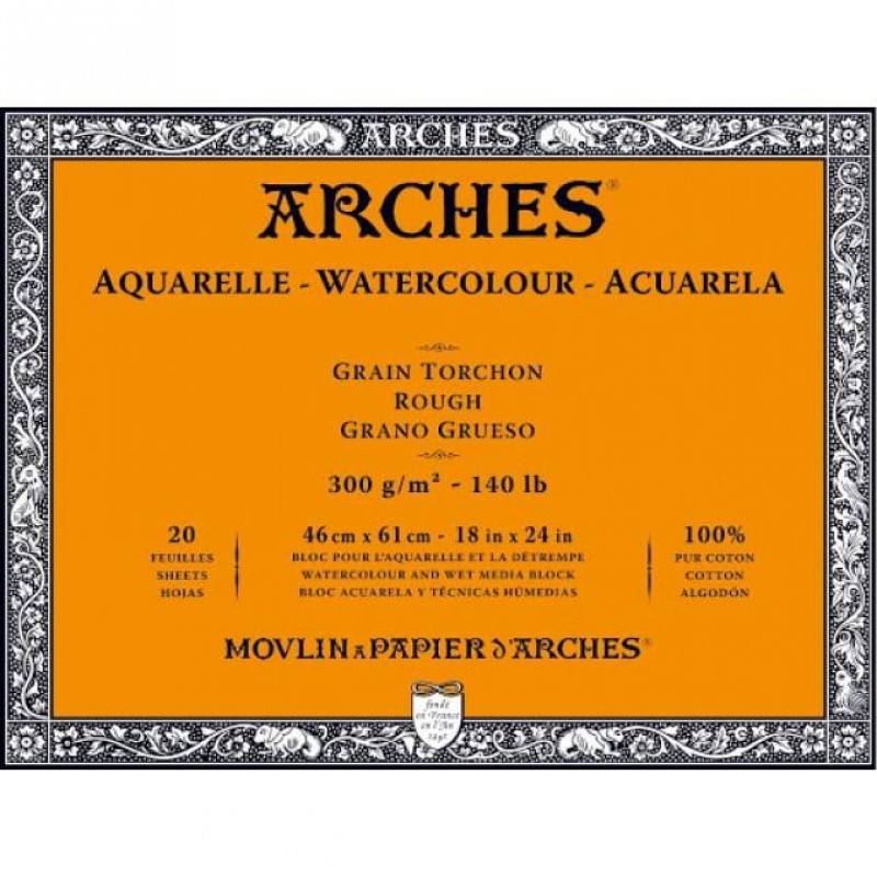 Μπλοκ Ακουαρέλας Arches RG 300g 46x61cm 20φ