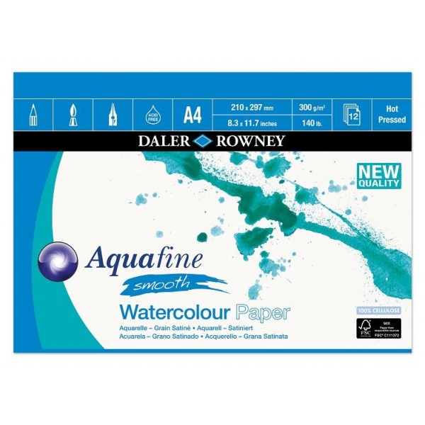 Daler Μπλοκ Ακουαρέλας Aquafine HP 300g A4 12φ Daler Μπλοκ Ακουαρέλας Aquafine HP 300g A4 12φ