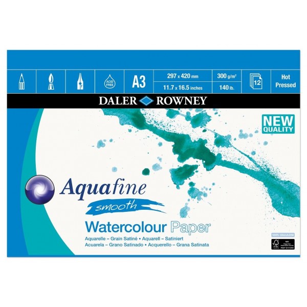Daler Μπλοκ Ακουαρέλας Aquafine HP 300g A3 12φ Daler Μπλοκ Ακουαρέλας Aquafine HP 300g A3 12φ