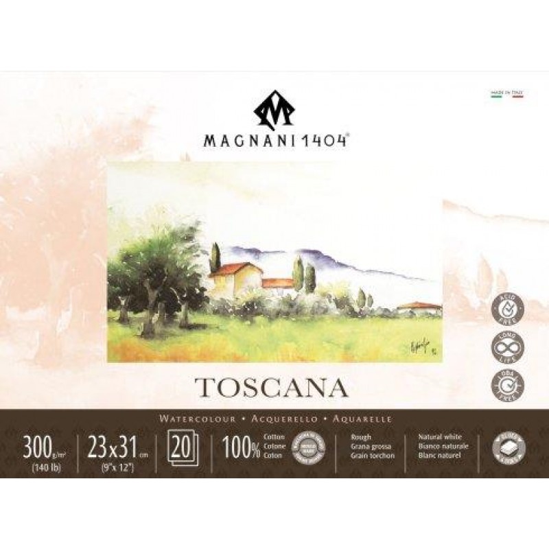 Μπλοκ Ακουαρέλας RG Toscana 23x31cm 300g 20p