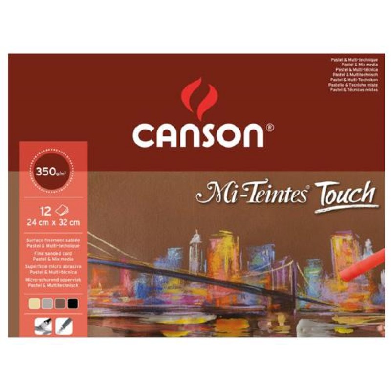 Canson Μπλόκ Mi-Teintes Touch 24x32cm 350g 12φ