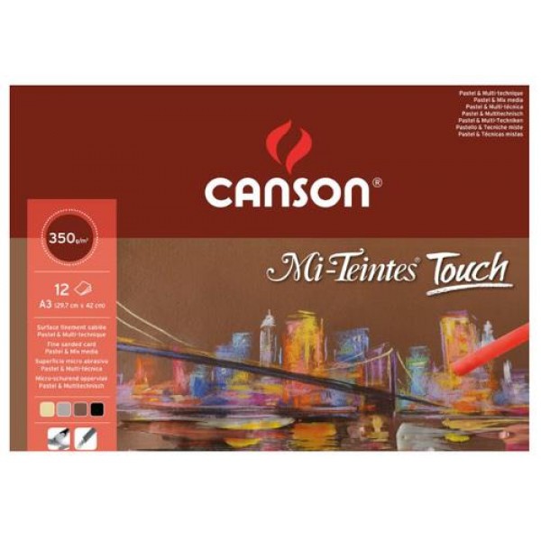 Canson Μπλόκ Mi-Teintes Touch A3 - 297mm x 420mm 350g 12φ Canson Μπλόκ Mi-Teintes Touch A3 - 297mm x 420mm 350g 12φ