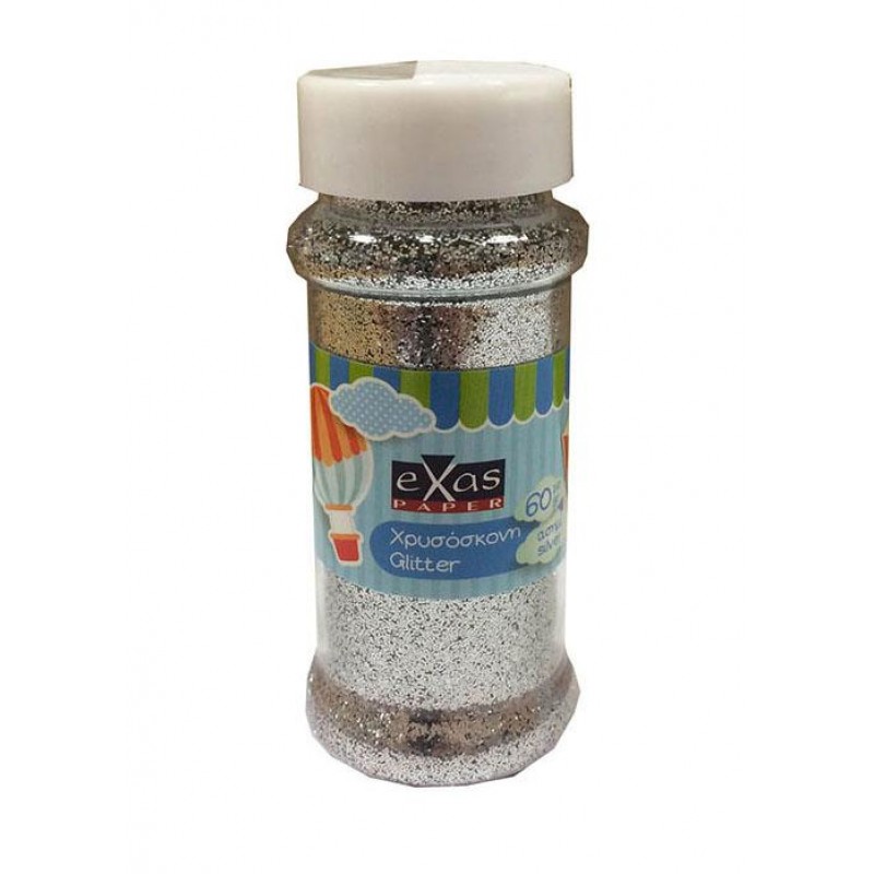 Glitter Χρυσόσκονη 60gr Silver