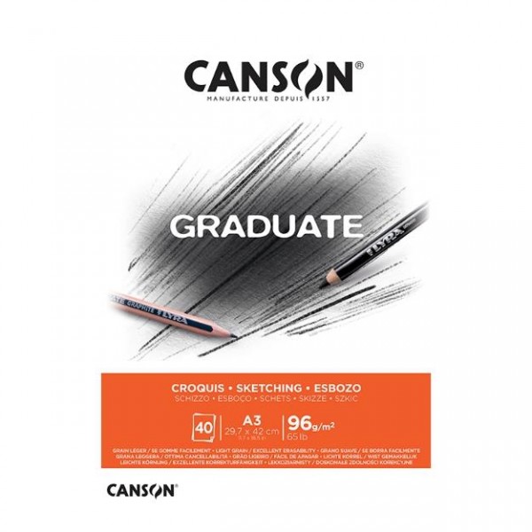 Canson Μπλοκ Σχεδίου Graduate Croquis 96gr A3 40 φύλλα Canson Μπλοκ Σχεδίου Graduate Croquis 96gr A3 40 φύλλα