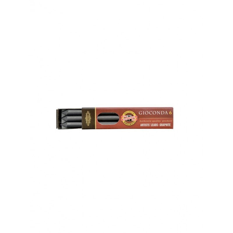 KOH-I-NOOR 6 Μύτες 80mm για Μηχανικό Μολύβι 5,6mm 2B