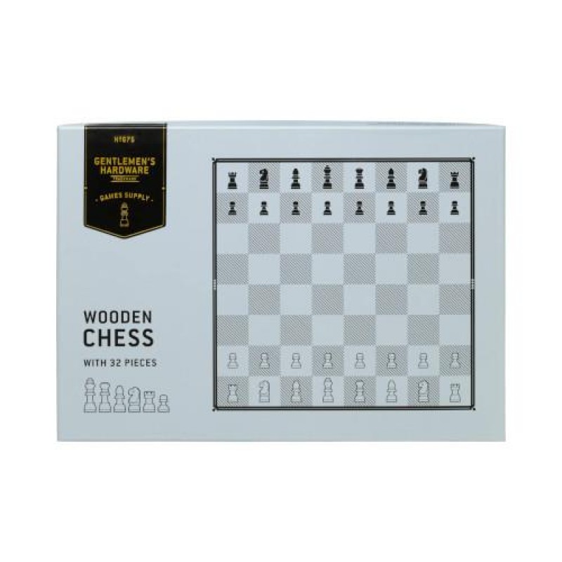 Gentlemens Hardware Wooden Chess Set