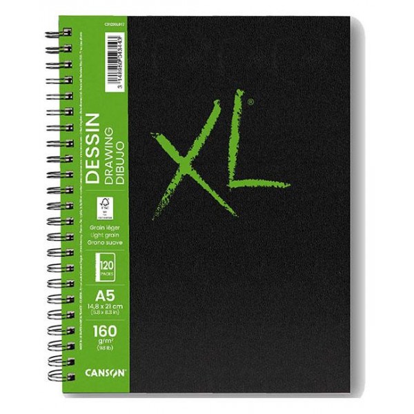 Canson Μπλοκ XL Spiral Drawing A5 160g 60 φύλλα