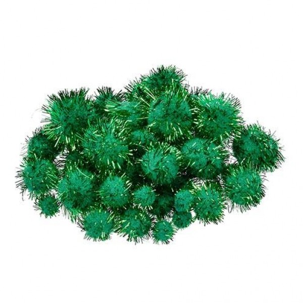 Πομ πον Πράσινο Μεταλλιζέ Φ 10-25mm 40τεμ Πομ πον Πράσινο Μεταλλιζέ Φ 10-25mm 40τεμ