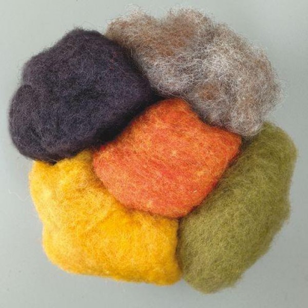 Μαλλάκι Felt 50g Πικοιλία 5 Χρώματα Μαλλάκι Felt 50g Πικοιλία 5 Χρώματα