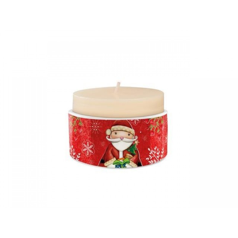 Candleholder Snta Claus 8x4cm