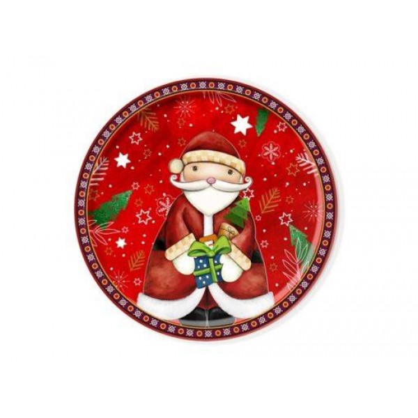 Round Serving Plate Santa Claus 31cm Round Serving Plate Santa Claus 31cm
